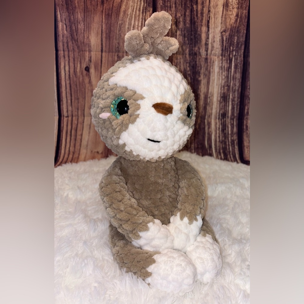 Jumbo 18” Handmade Sloth Plush—Large Crochet Stuffed Animal